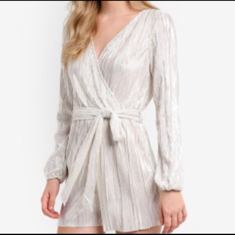 Silver Bardot Romper from Nordstrom